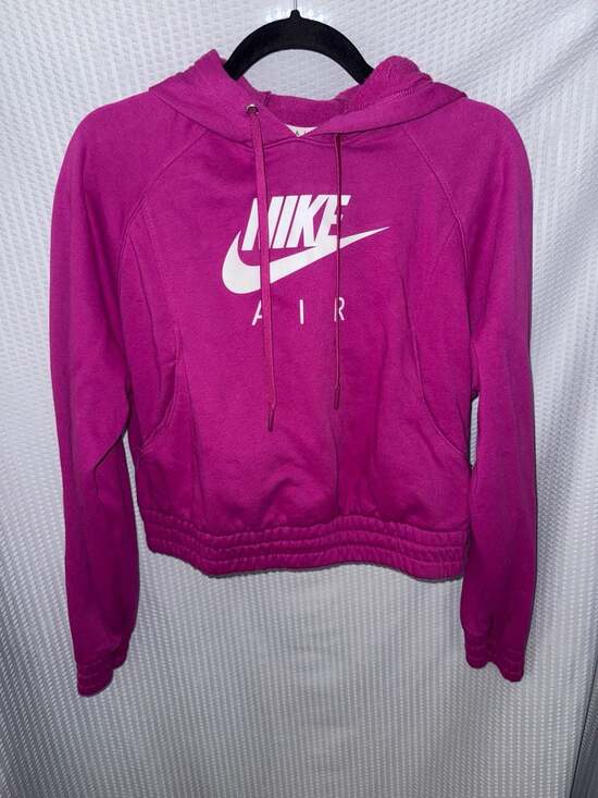 Nike Tops - Nike Air Women's Cropped Pullover Hoodie Magenta Size Small